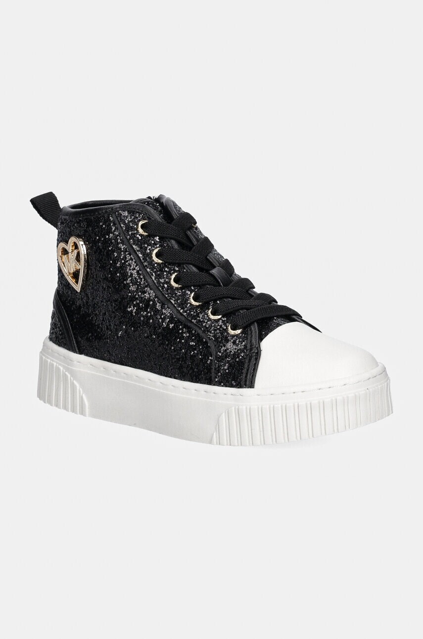 Detské tenisky Michael Kors SKATE SPLIT 3 GLITTER čierna farba, MK101080