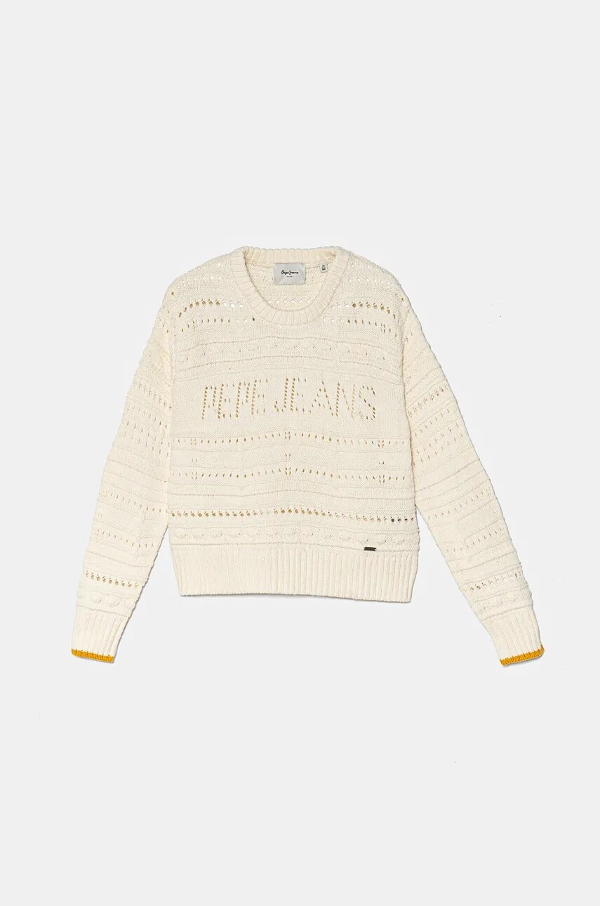 Detský sveter Pepe Jeans WINSLET béžová farba, tenký, PG701095