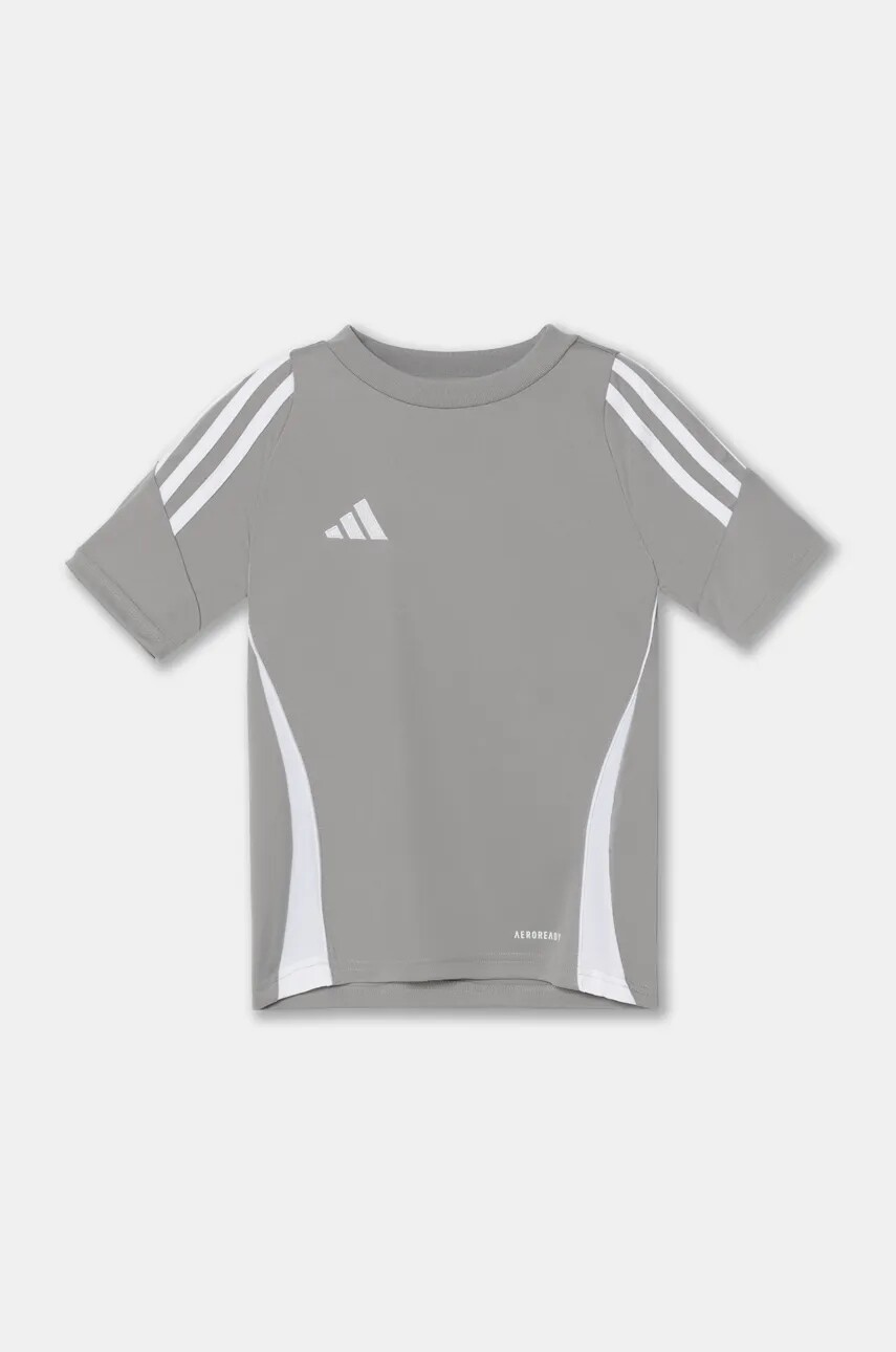 Detské tričko adidas Performance TIRO24SYY šedá farba, s nášivkou, IS1031