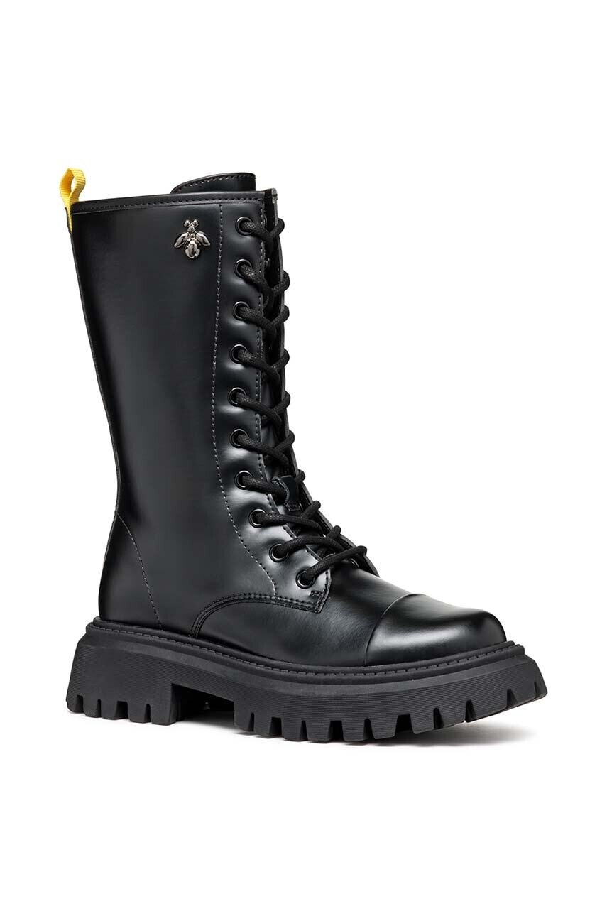 Detské workery Geox MAQUINNENS čierna farba, J46M6C.000CN