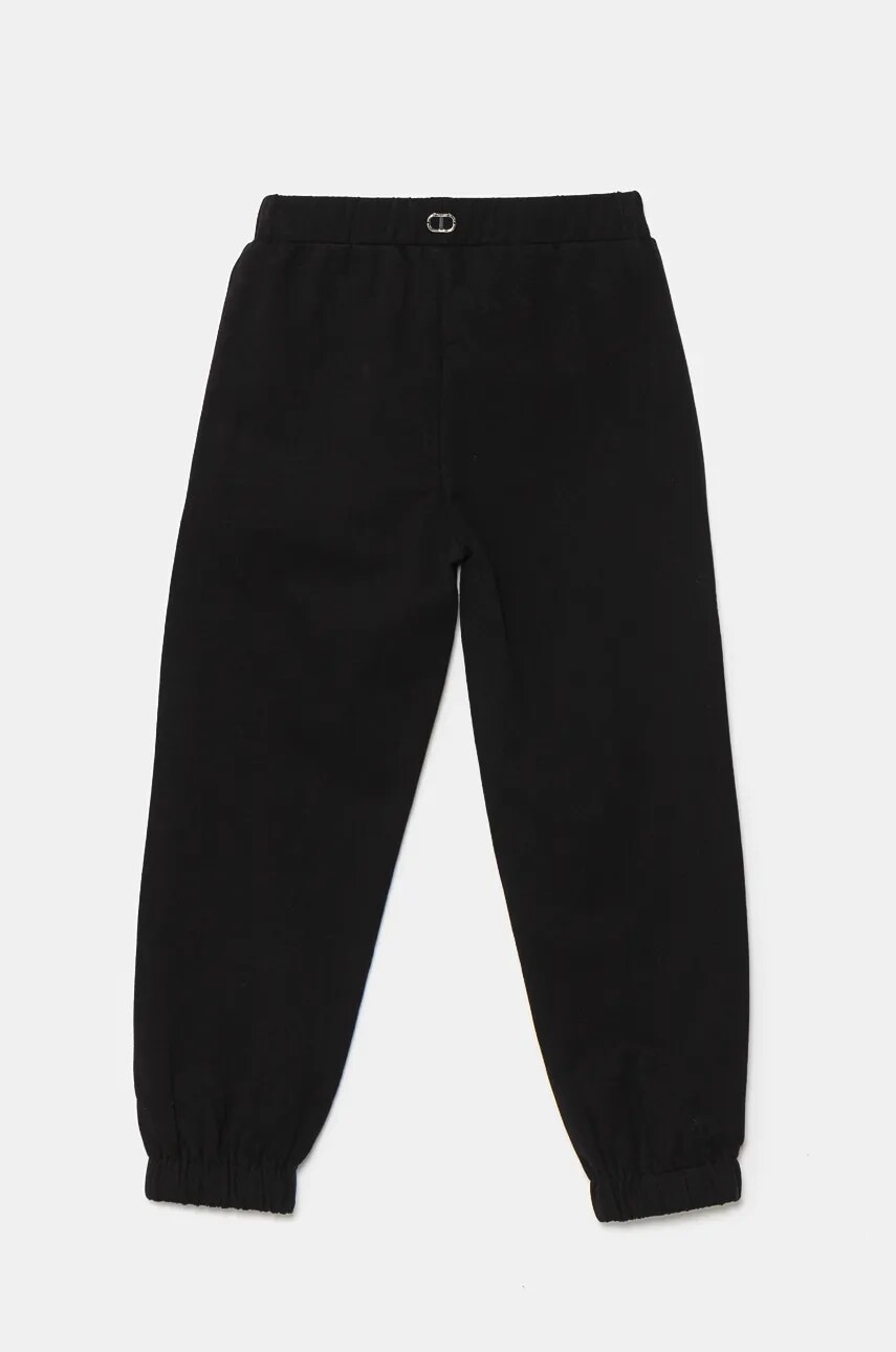 Detské tepláky Twinset čierna farba, jednofarebné, 242GJ2332