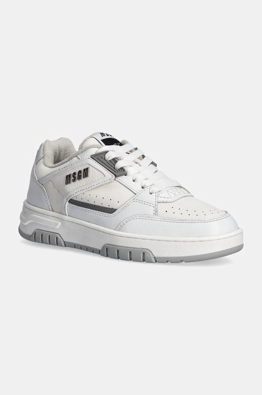 Kožené tenisky MSGM biela farba, 3741MDS604 886