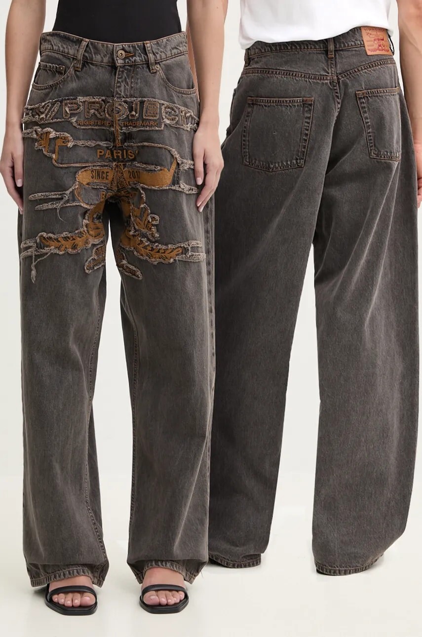 Rifle Y/Project EVERGREEN PARIS' BEST PATCH JEANS 207PA005