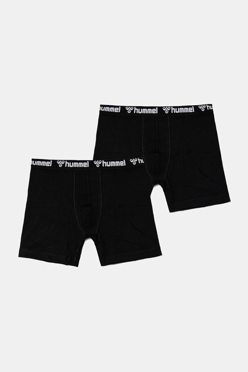 Boxerky Hummel 2-pak pánske, čierna farba, 224039
