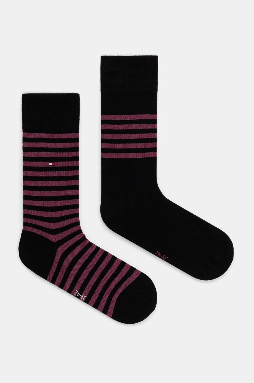 Ponožky Tommy Hilfiger 2-pak pánske, čierna farba, 701229846