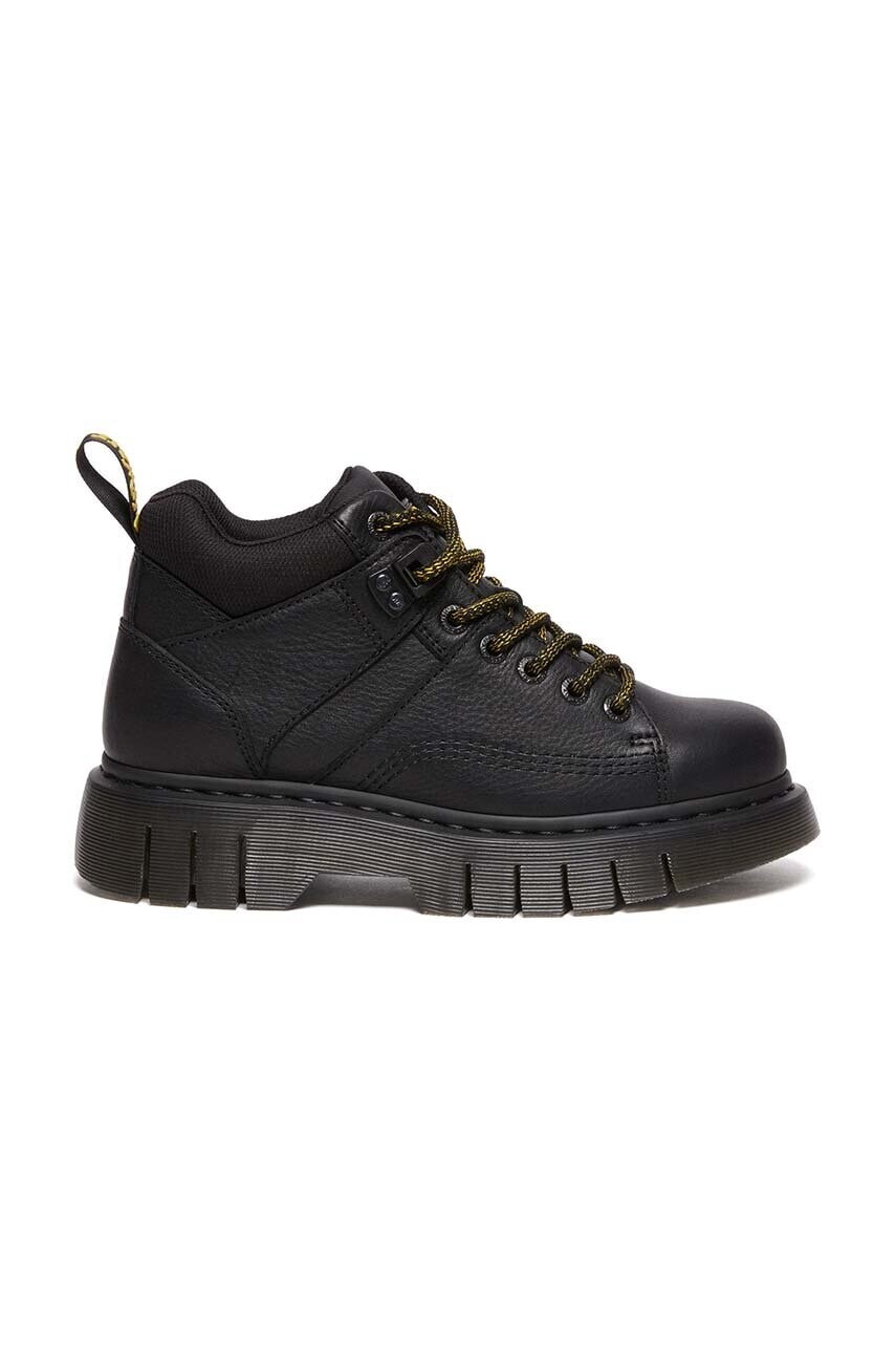 Kožené poltopánky Dr. Martens Woodard čierna farba, DM31045001