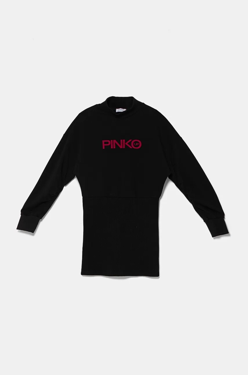 Dievčenské šaty Pinko Up čierna farba, mini, priliehavá, F4PIJGDR101