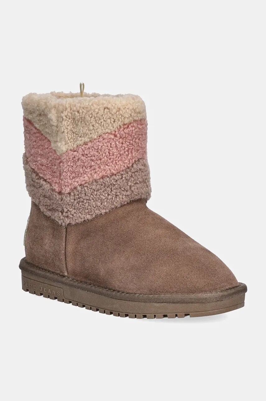 Detské snehule Pepe Jeans DISS FUR béžová farba, PGS50201