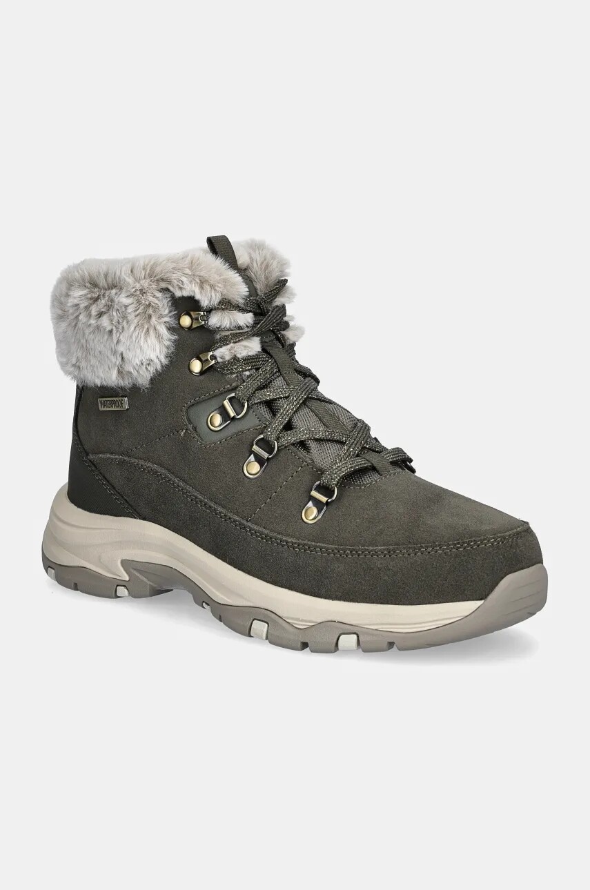 Snehule Skechers TREGO SNOW WORRIES zelená farba, 167882