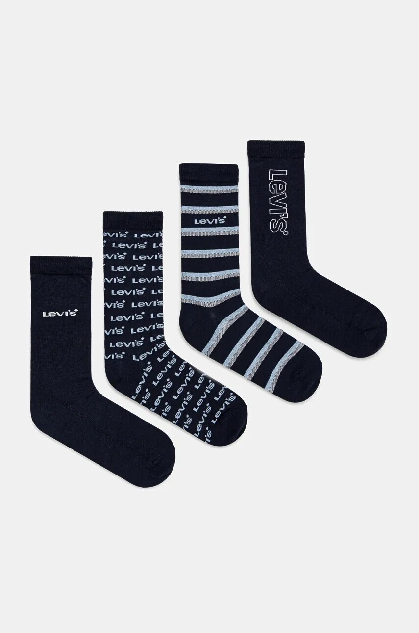 Ponožky Levi's 4-pak tmavomodrá farba, 37157-1168