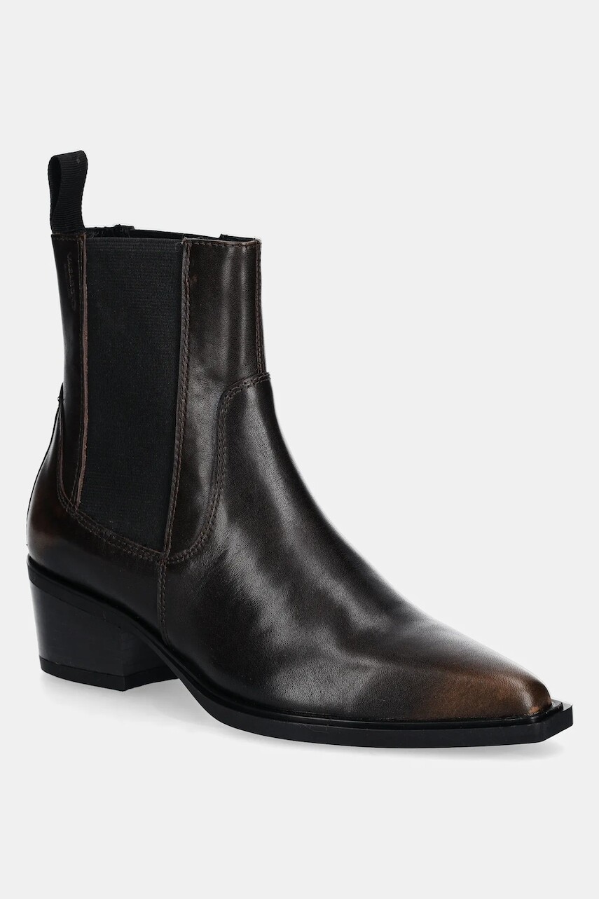 Kožené topánky chelsea Vagabond Shoemakers KELSEY dámske, hnedá farba, na podpätku, 5810-218-33