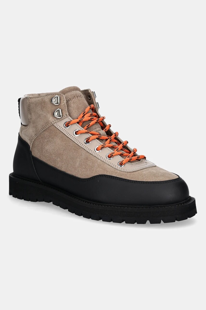 Semišové topánky GARMENT PROJECT Olaf Lace-Up Boot pánske, hnedá farba, GPF2606