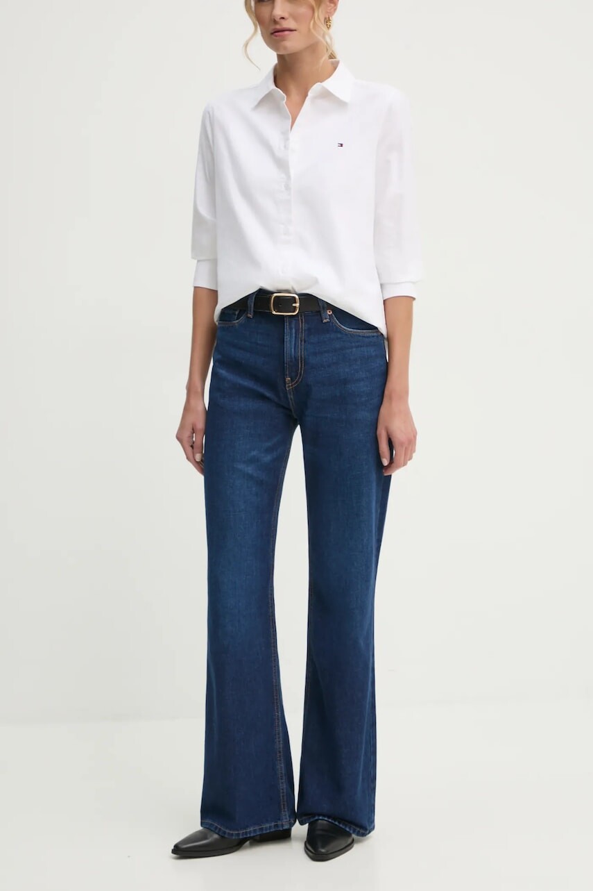 Bavlnené rifle Pepe Jeans FLARE HW WILLA vysoký pás, PL204734EF1