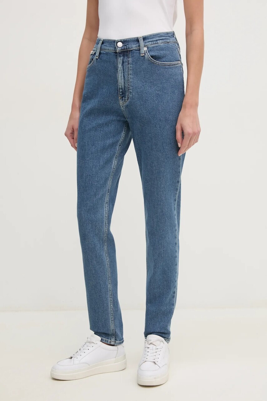Rifle Calvin Klein Jeans dámske, vysoký pás, J20J224030