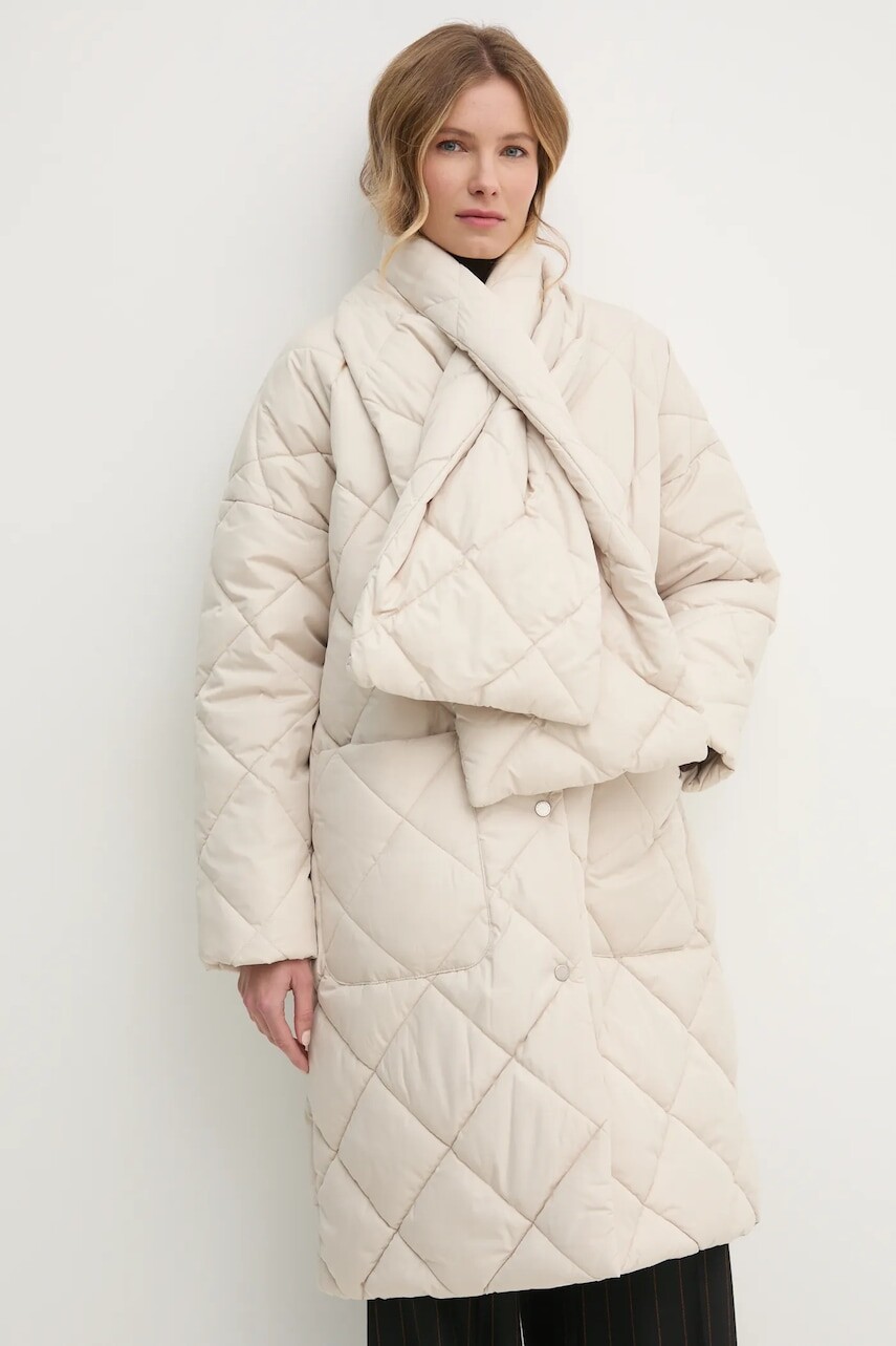 Bunda Barbour dámska, béžová farba, prechodná, LQU1802CR11