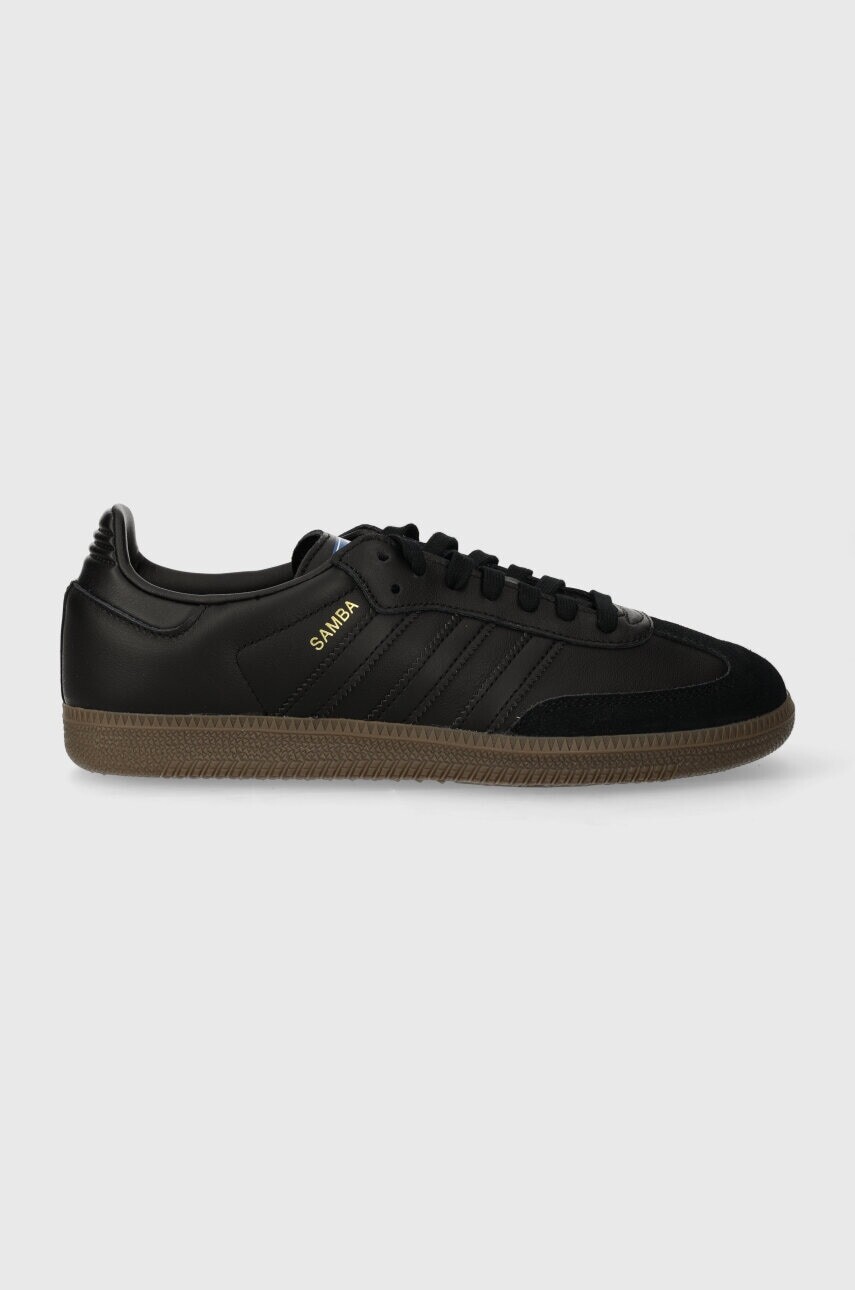 Kožené tenisky adidas Originals Samba OG čierna farba, IE3438