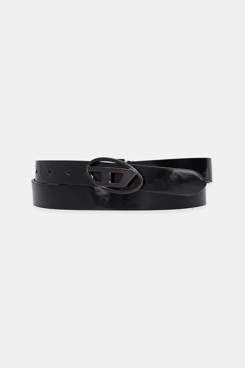 Opasok Diesel OVAL D LOGO B-1DR 20 belt dámsky, čierna farba, X09727.P1660
