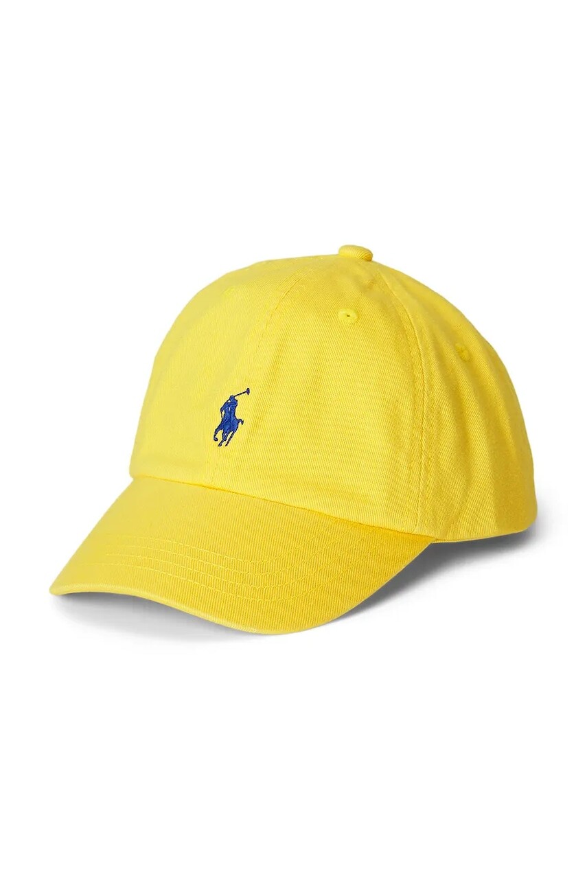 Detská bavlnená šiltovka Polo Ralph Lauren žltá farba, jednofarebná, 322785653062