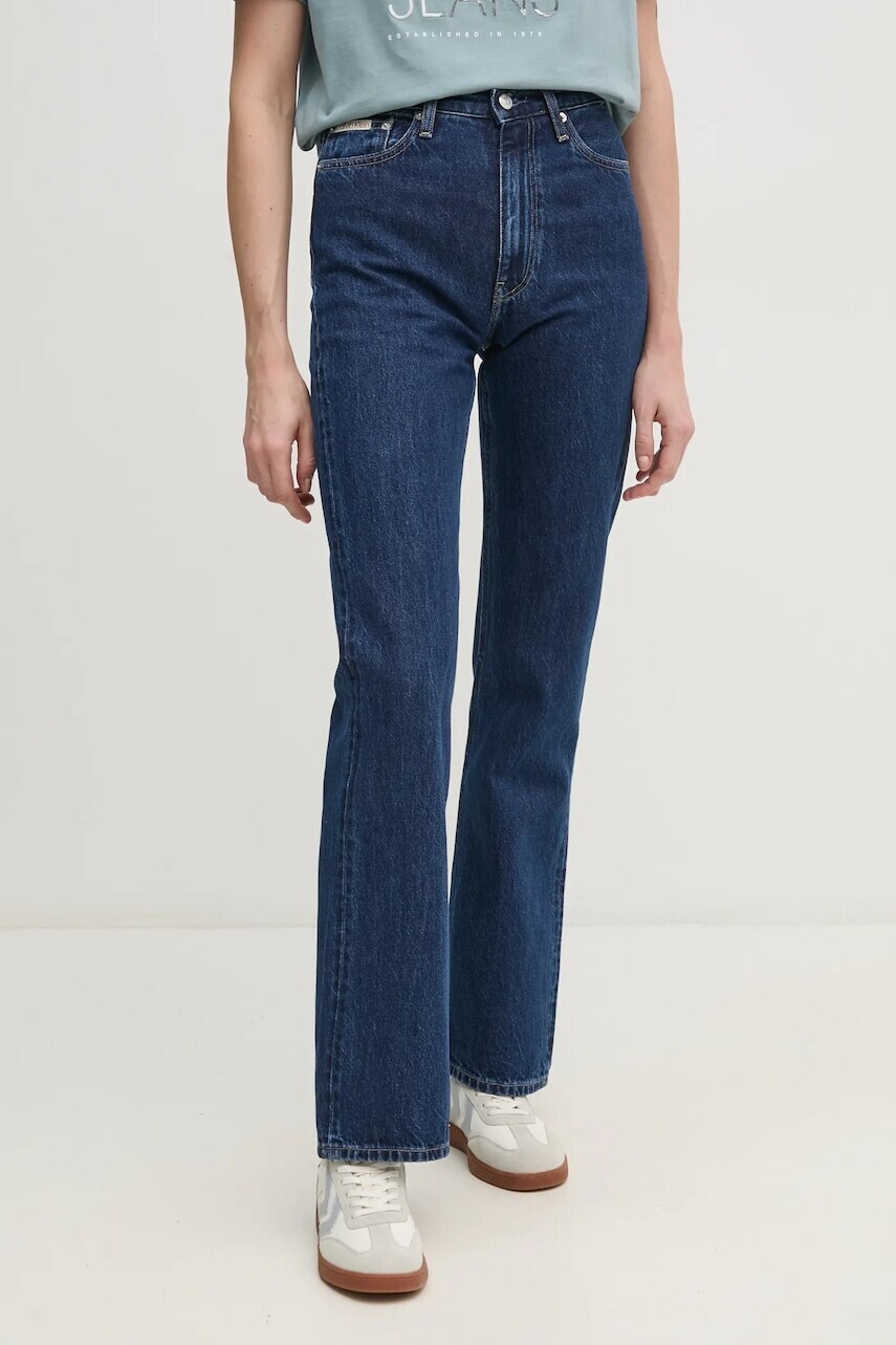 Rifle Calvin Klein Jeans dámske, vysoký pás, J20J224524
