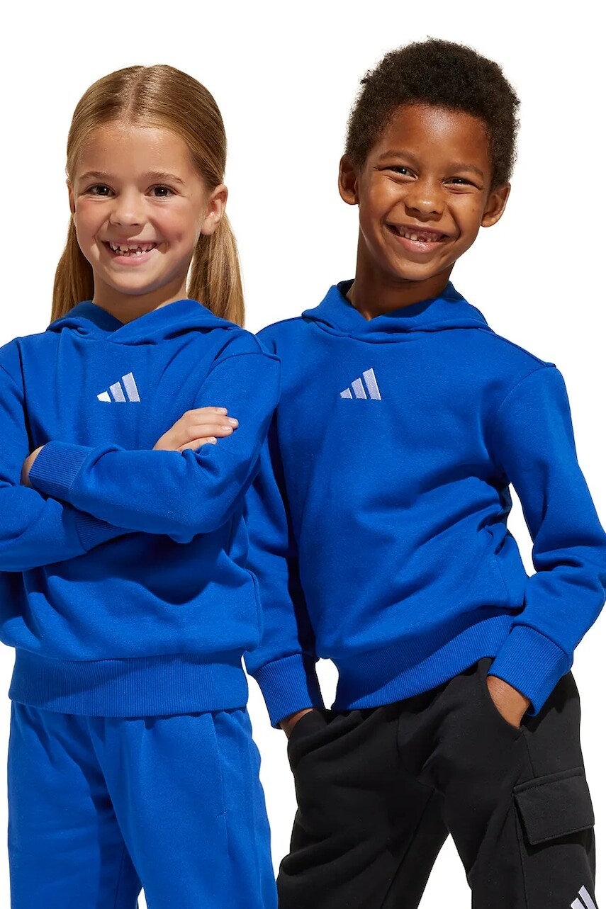 Detská mikina adidas s kapucňou, s potlačou, JE1370