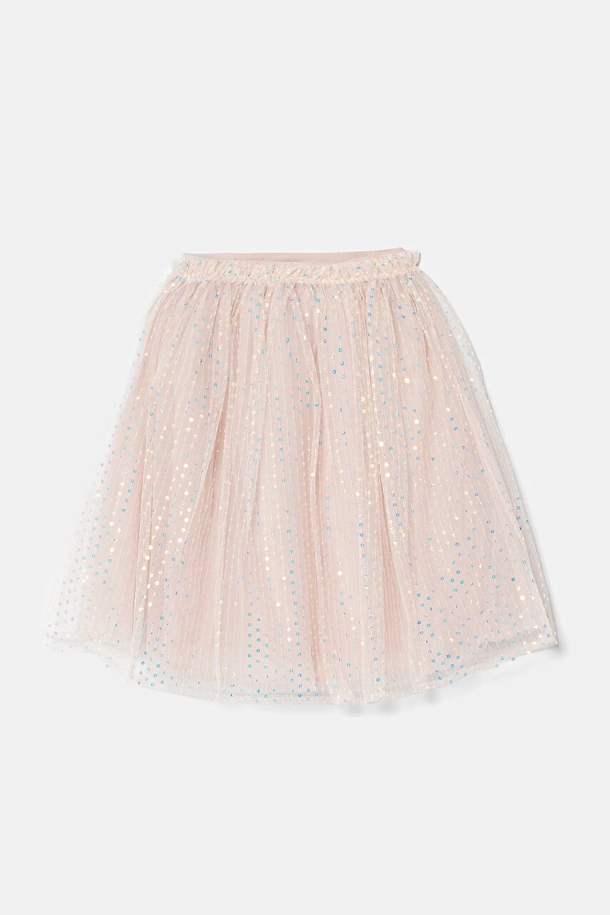Dievčenská sukňa Guess ružová farba, midi, áčkový strih, J5RD01 KCLO0