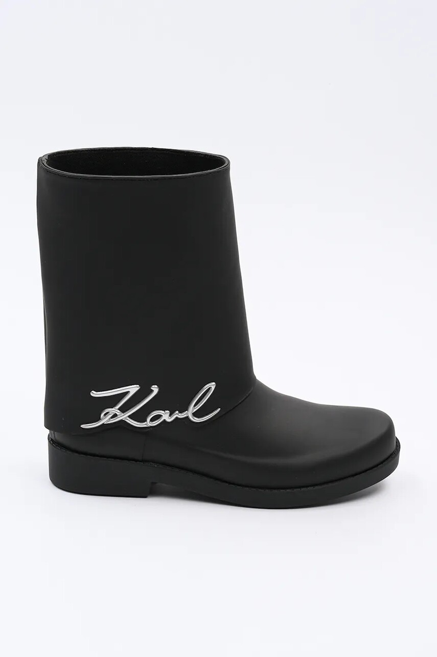 Gumáky Karl Lagerfeld KALOSH dámske, čierna farba, KL47064