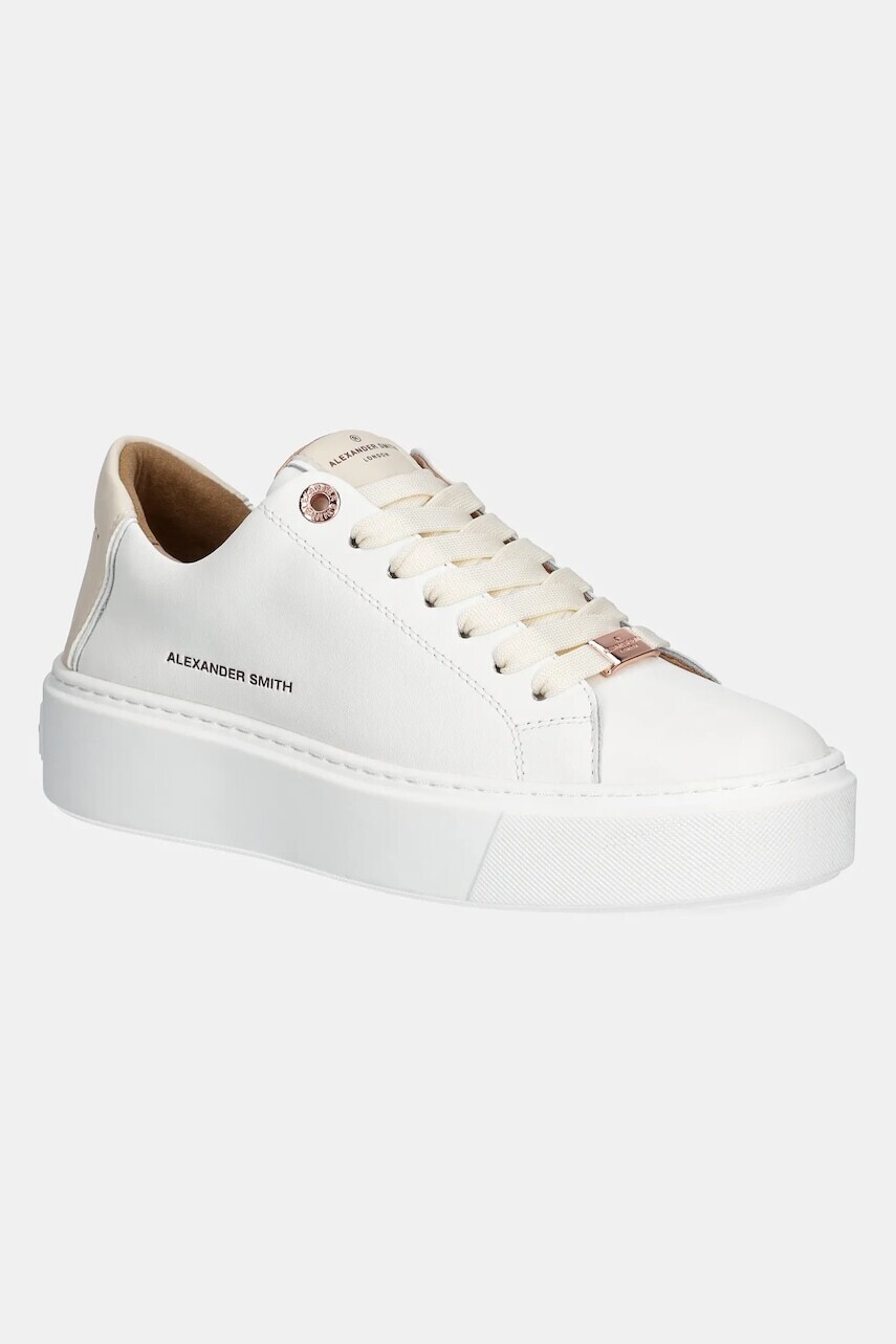 Tenisky Alexander Smith London High biela farba, ALBBLHW8402WCR