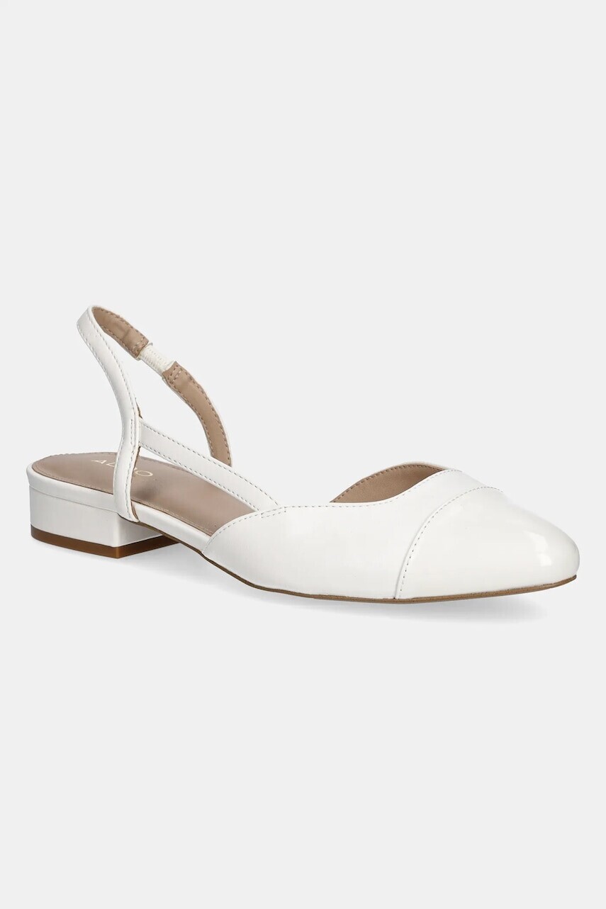 Baleríny Aldo CLEMENTINNE biela farba, s otvorenou pätou, 13835044