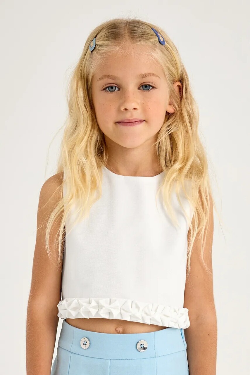 Detská blúzka Mayoral béžová farba, s nášivkou, 3022