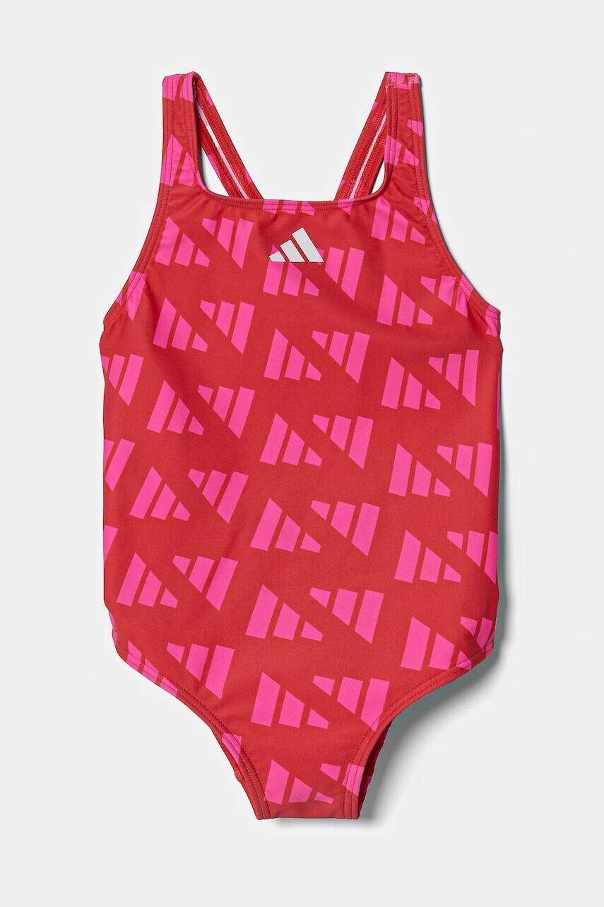 Jednodielne detské plavky adidas Performance červená farba, JG6050