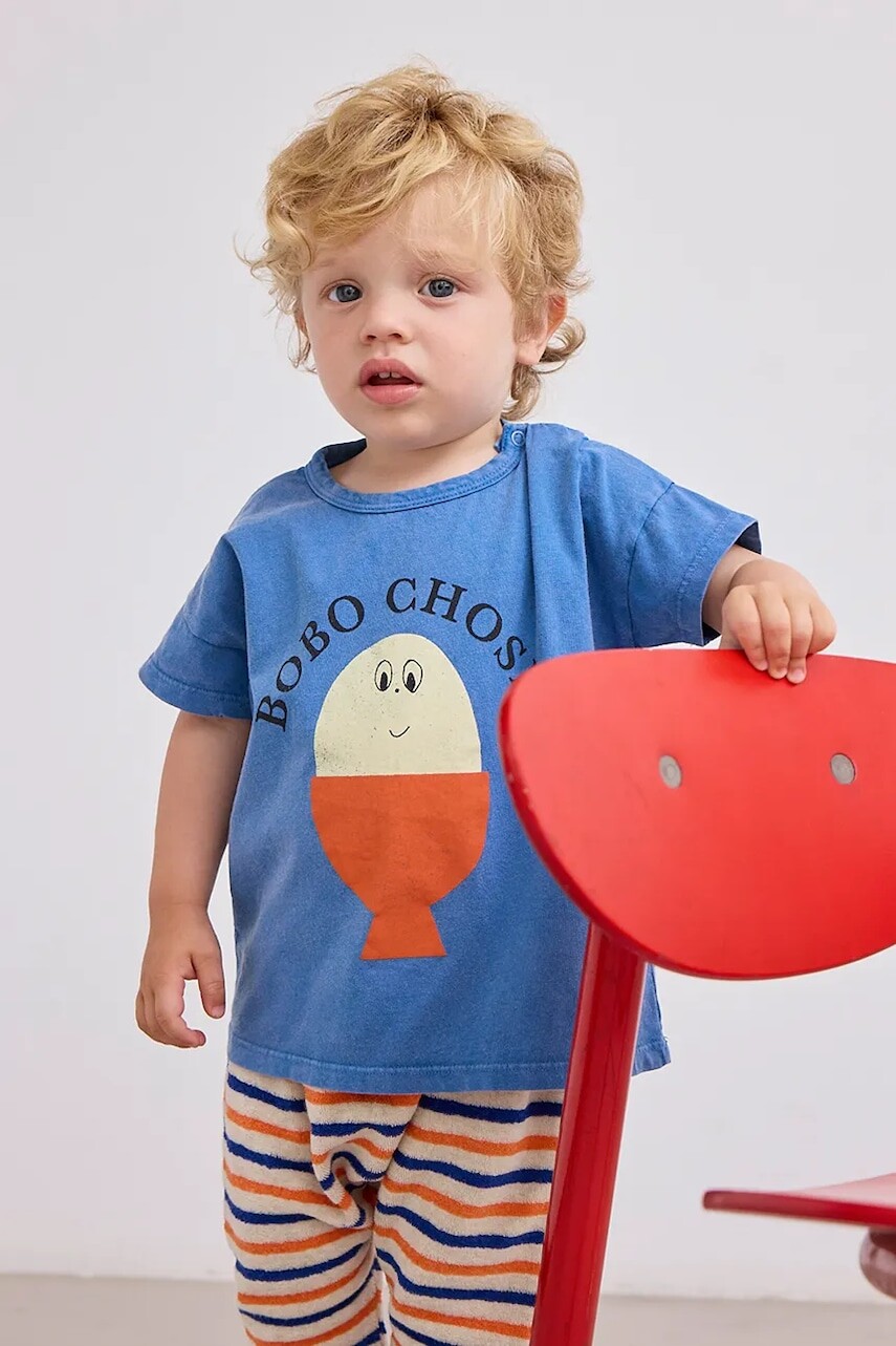 Detské bavlnené tričko Bobo Choses Morning Egg s potlačou, 125AB011