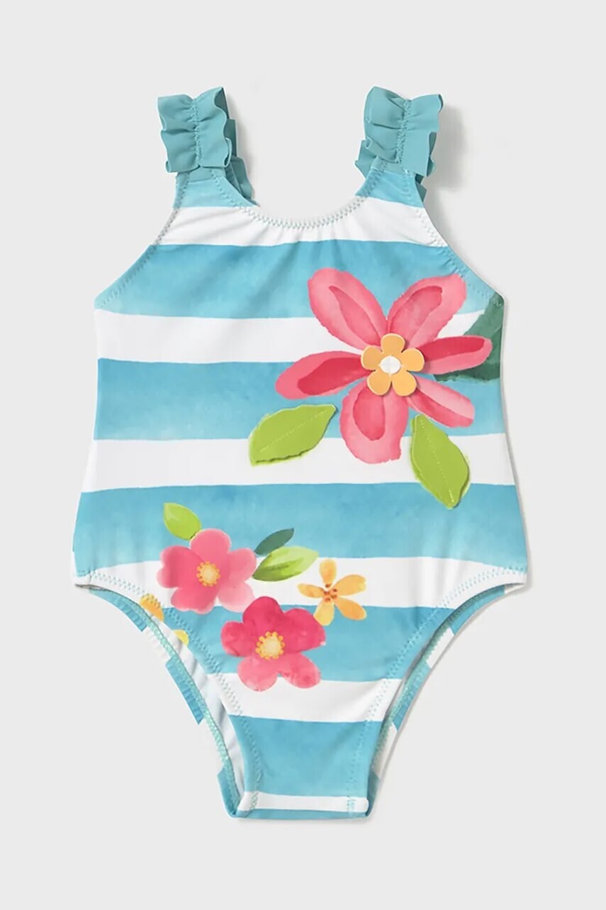 Jednodielne plavky pre bábätká Mayoral tyrkysová farba, 1741