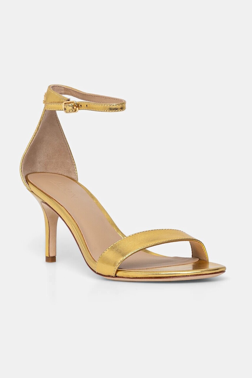 Kožené sandále Lauren Ralph Lauren Allie Mid zlatá farba, 802978207001