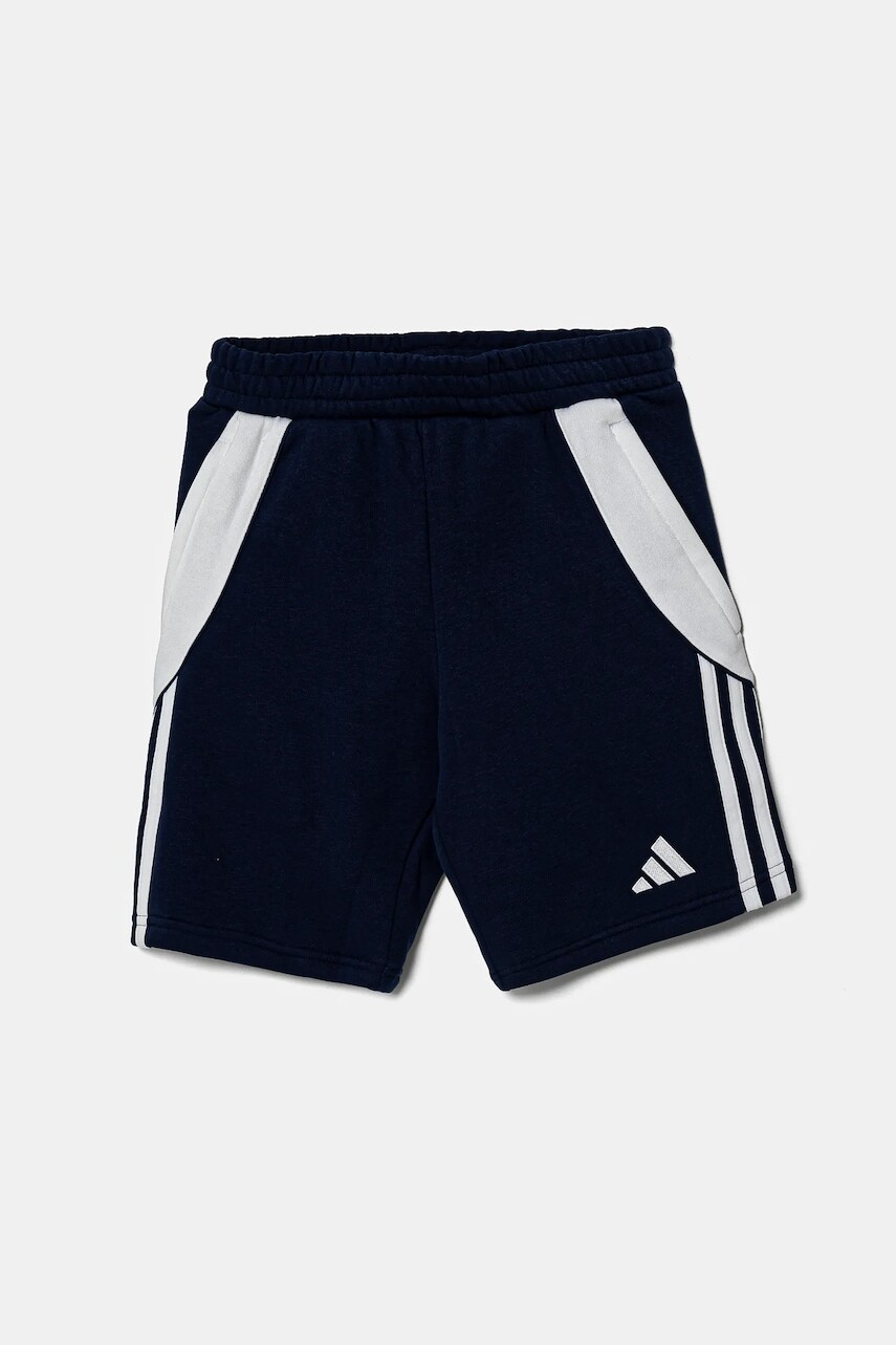 Detské krátke nohavice adidas Performance tmavomodrá farba, vzorované, IS1004