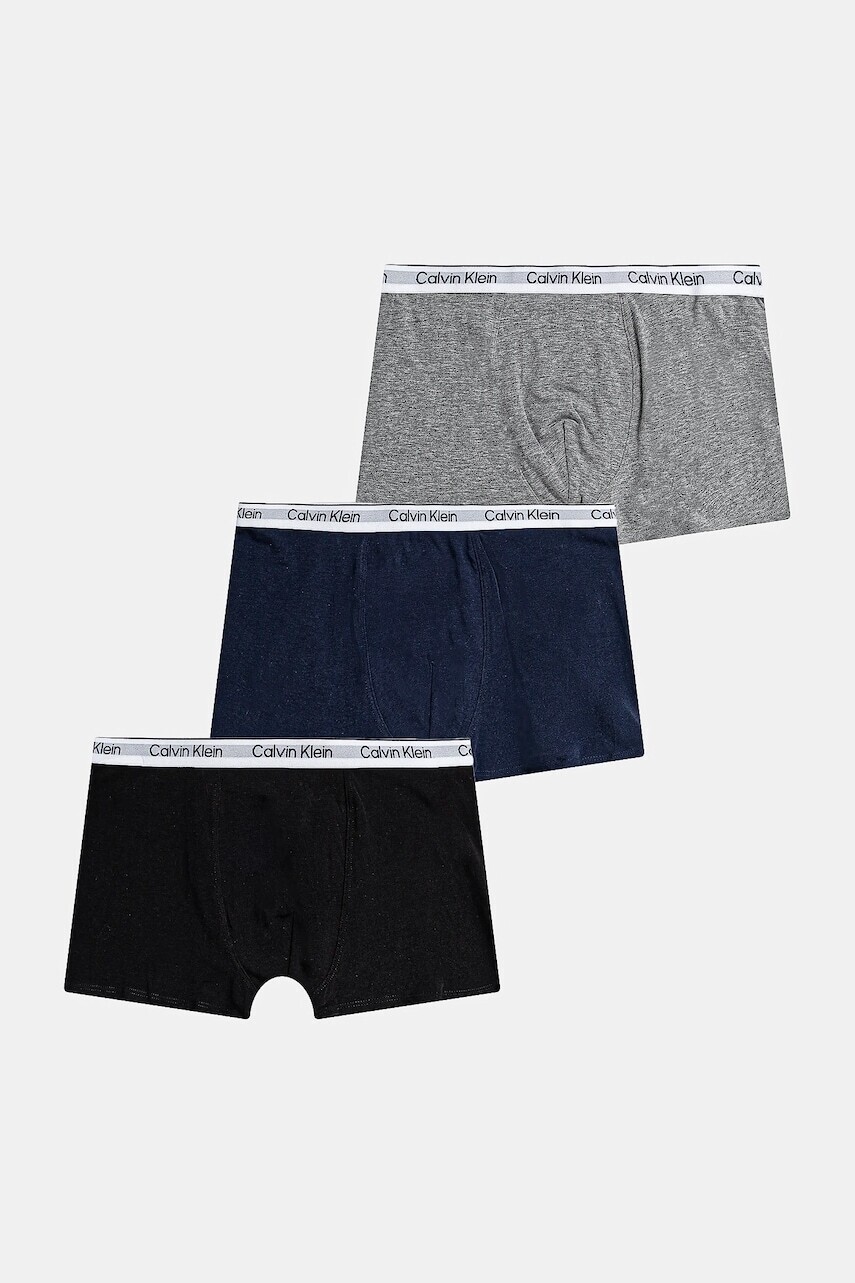Detské boxerky Calvin Klein Underwear 3-pak tmavomodrá farba, B70B700507