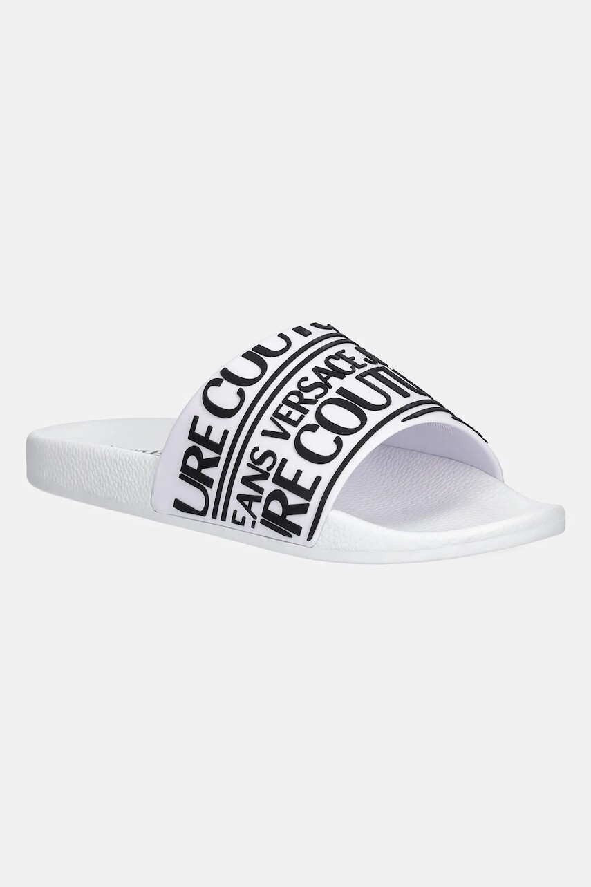 Šľapky Versace Jeans Couture pánske, biela farba, 78YA3SQ1 71352 003