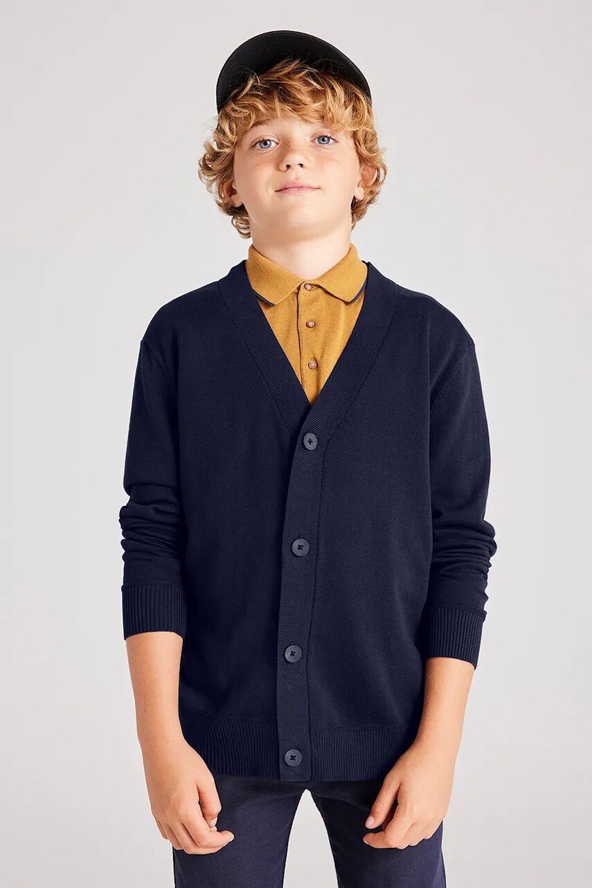 Detský sveter Mayoral tmavomodrá farba, tenký, 6348