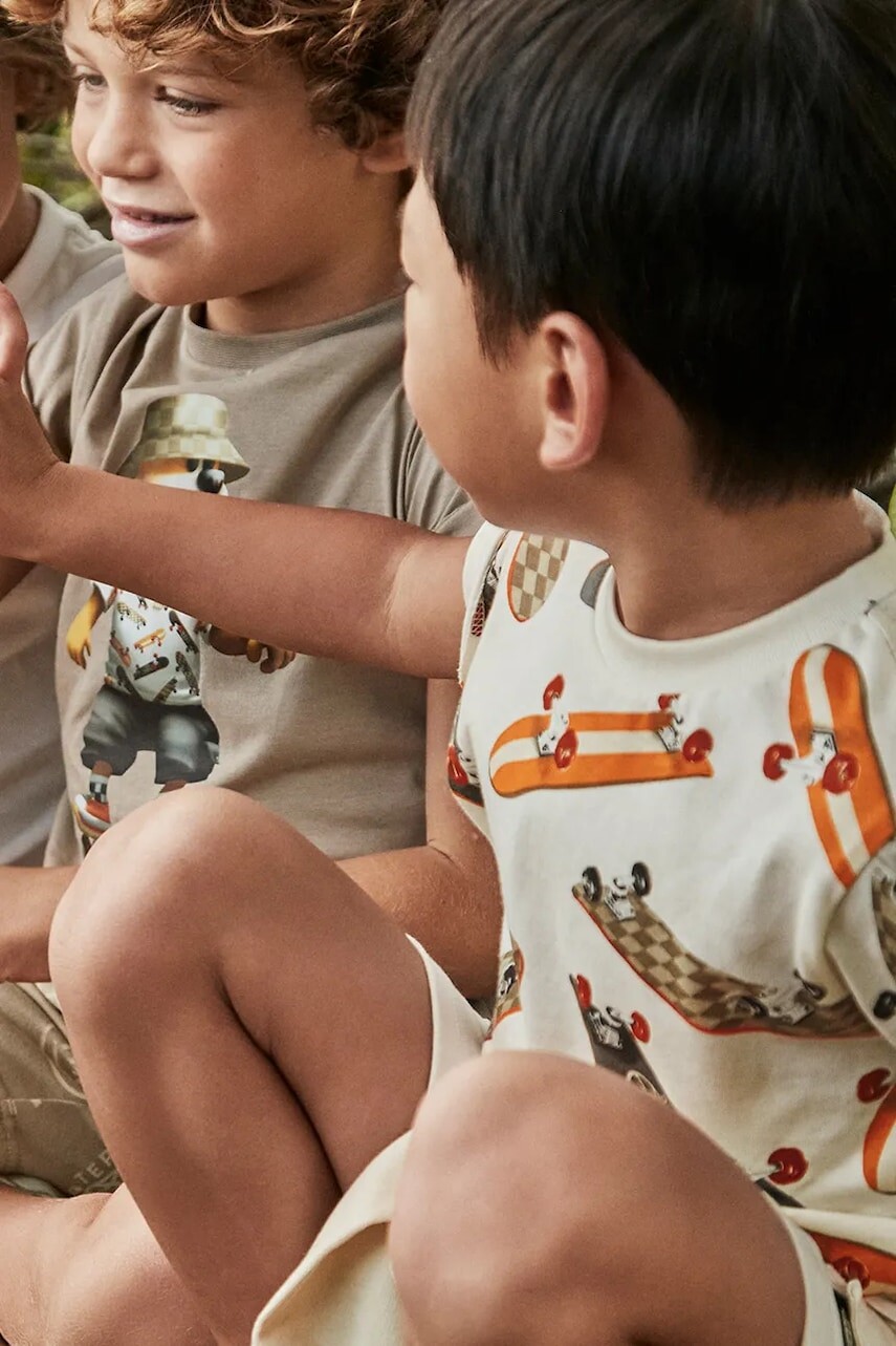 Detské bavlnené tričko Mayoral oranžová farba, vzorované, 3038