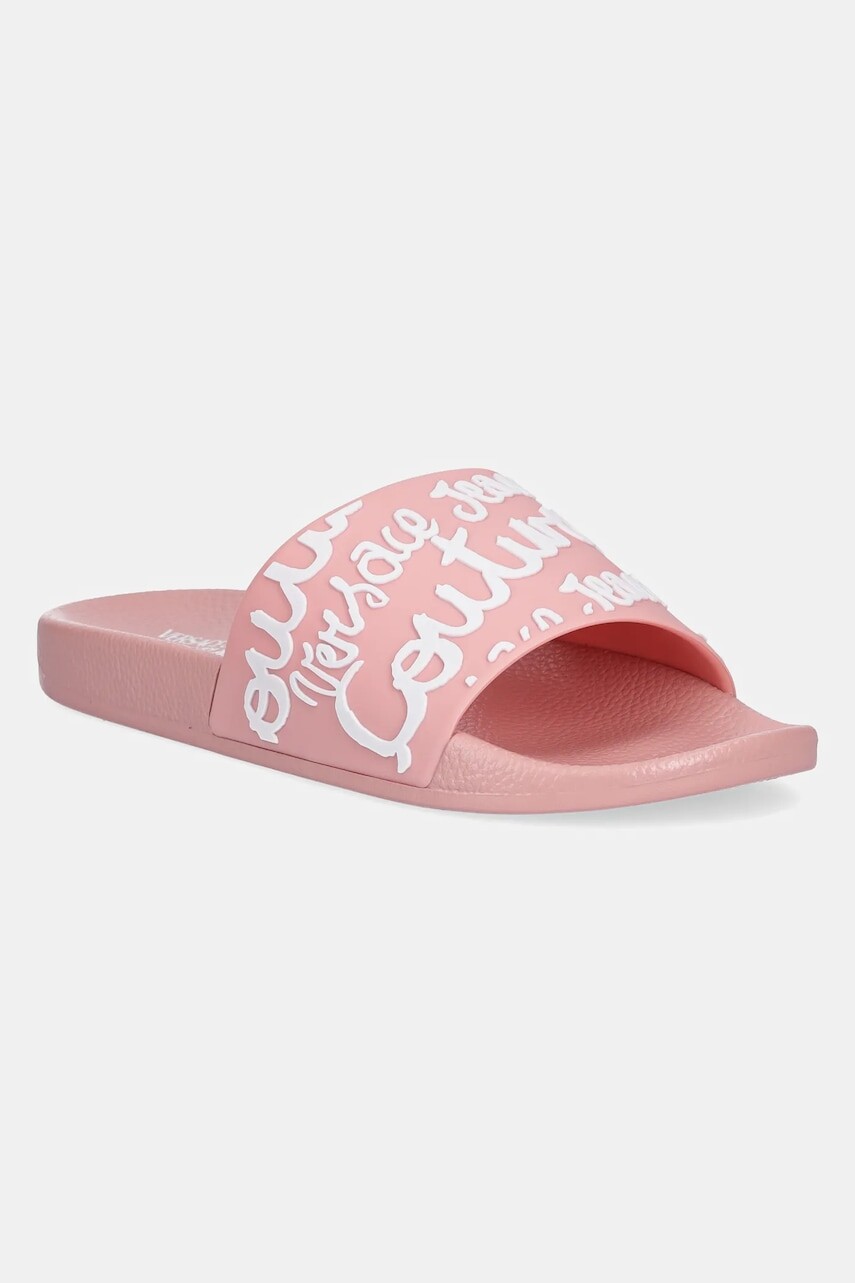 Šľapky Versace Jeans Couture dámske, oranžová farba, 78VA3SQ1 71352 S13