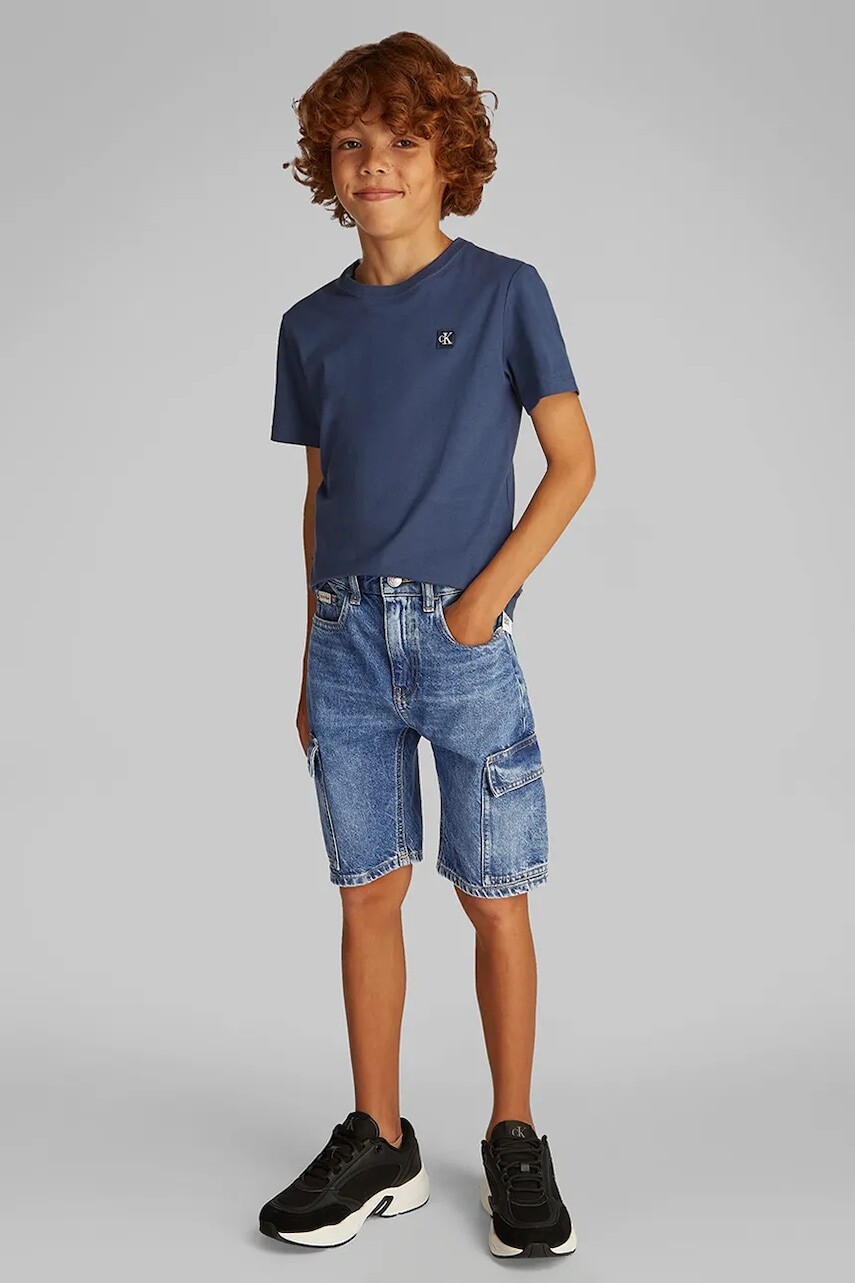 Detské rifľové krátke nohavice Calvin Klein Jeans IB0IB02430