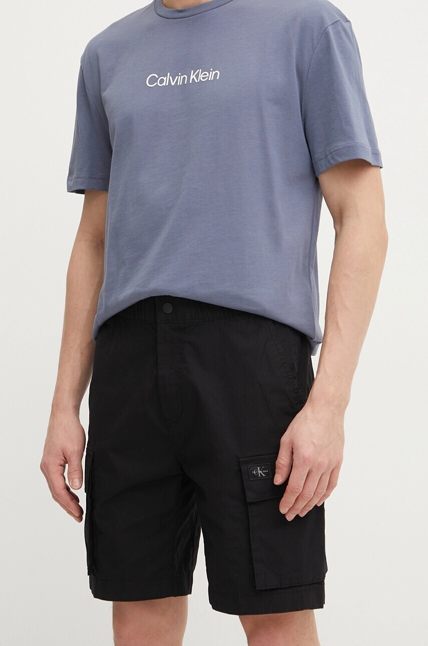 Šortky Calvin Klein Jeans pánske, čierna farba, J30J327376