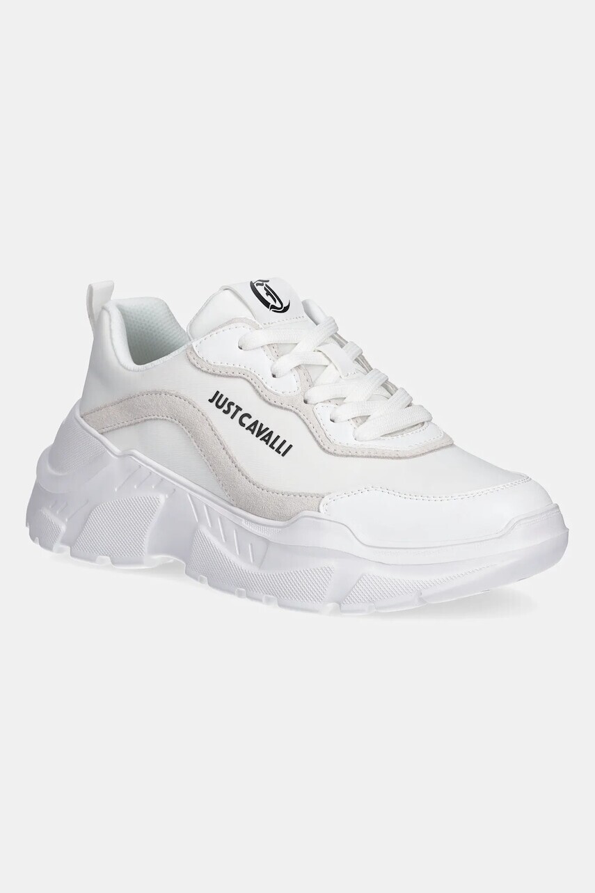 Tenisky Just Cavalli dámske, biela farba, 78RA3SL5ZSC37003