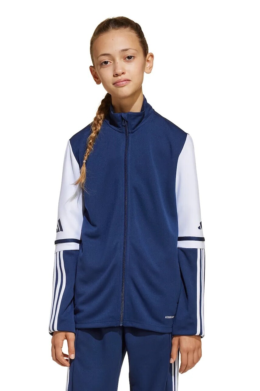 Detská mikina adidas Performance tmavomodrá farba, vzorovaná, JD3029