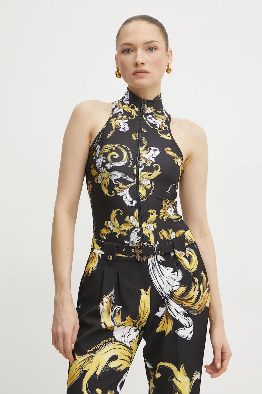 Body Versace Jeans Couture dámske, čierna farba, 78HAM207 JS470