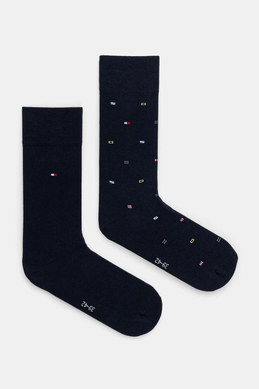 Ponožky Tommy Hilfiger 2-pak pánske, tmavomodrá farba, 701232597