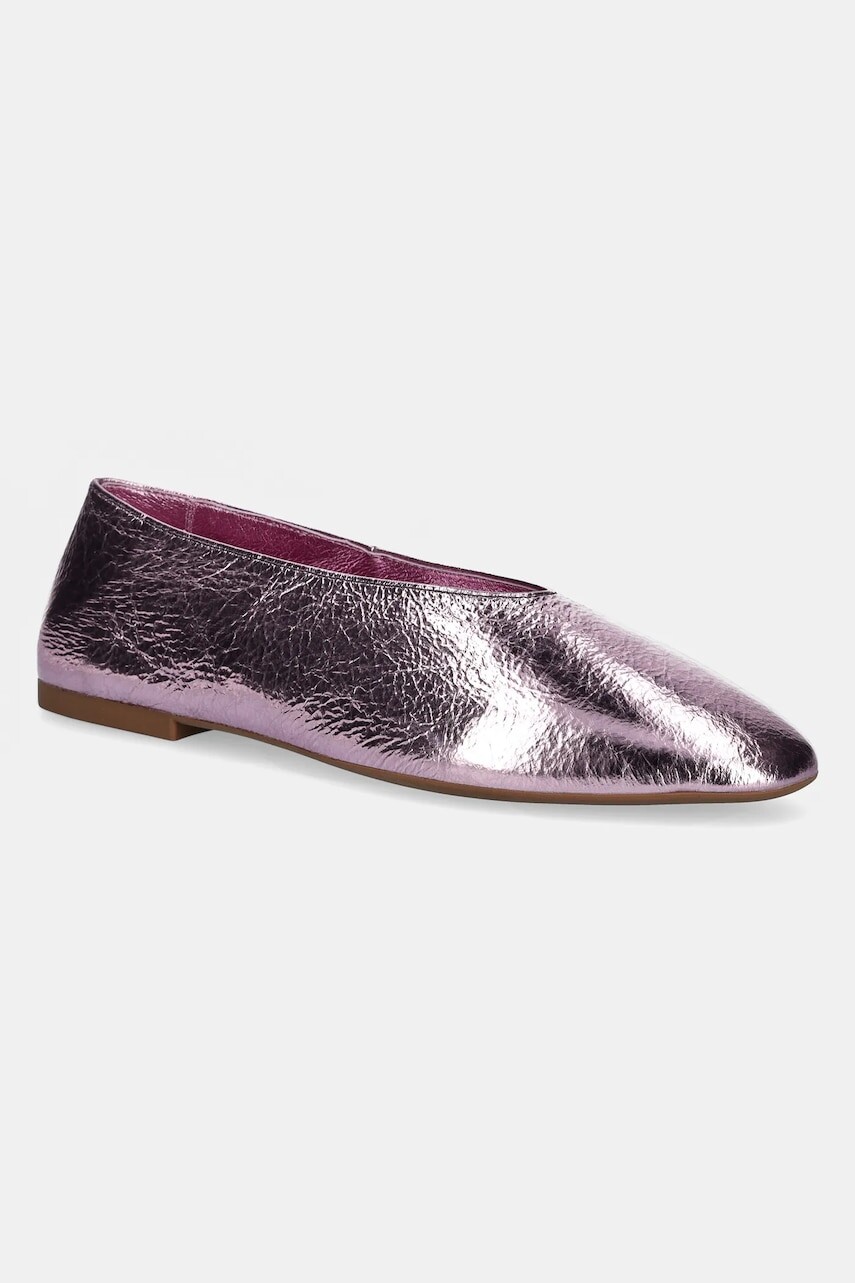 Kožené balerínky Jeffrey Campbell Romp fialová farba, JC-1268-2-14