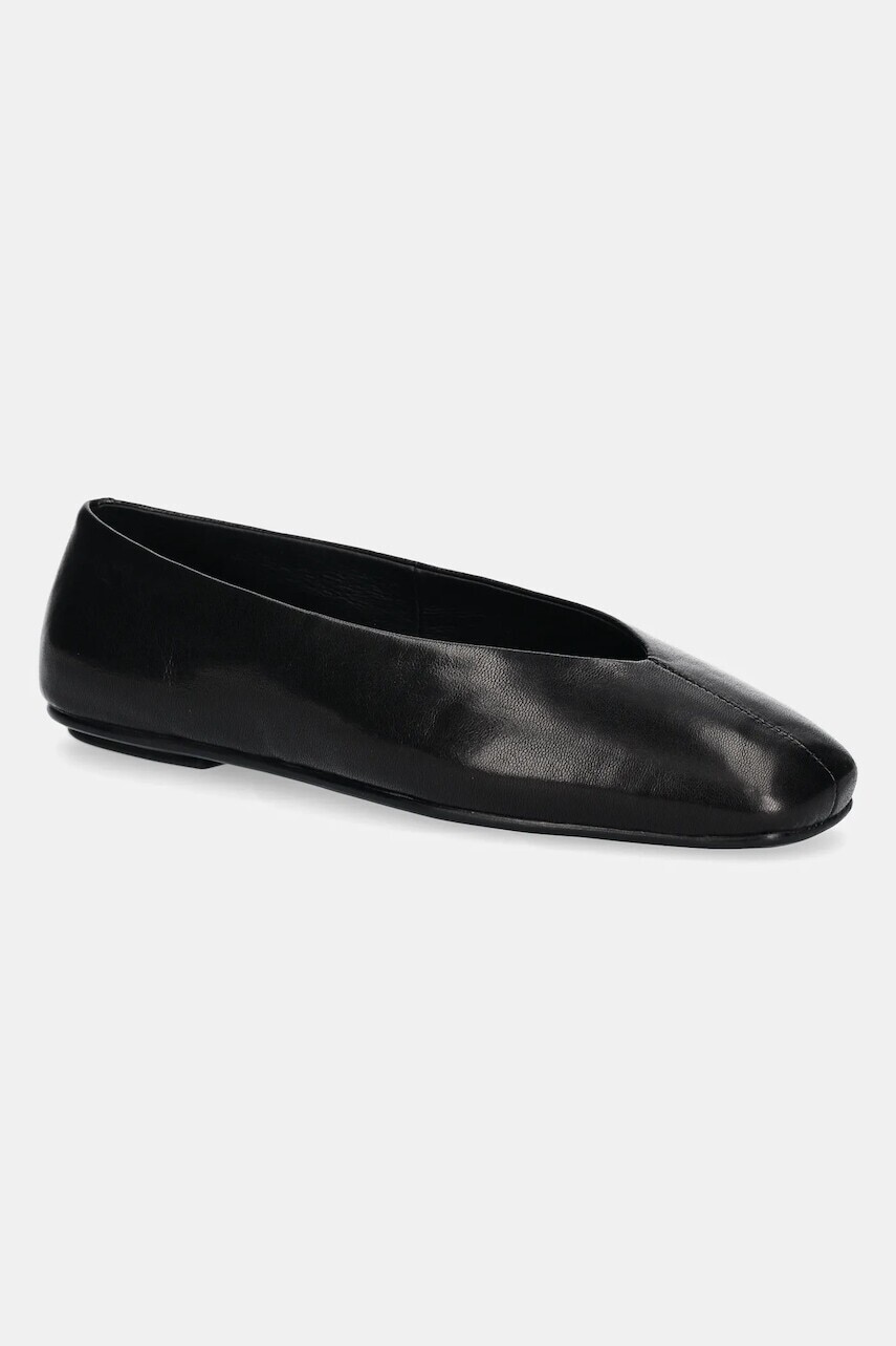 Kožené balerínky Jeffrey Campbell Fathom čierna farba, JC-1528-1-9