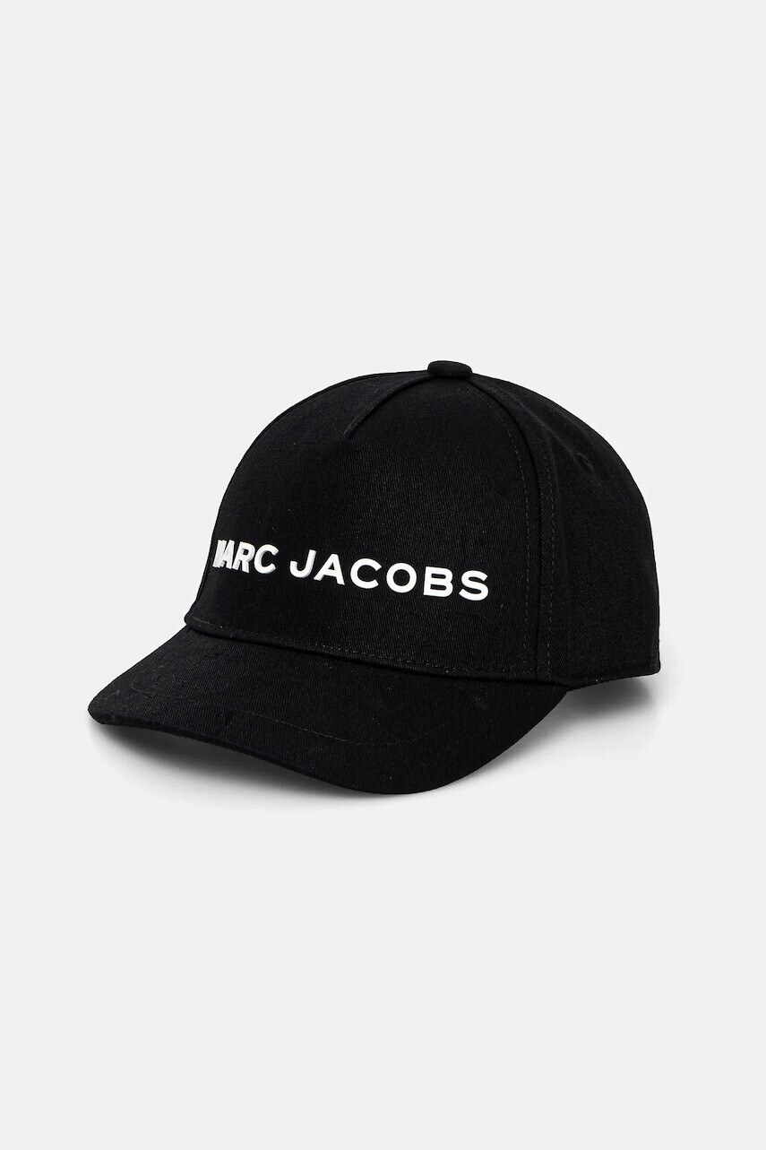 Detská bavlnená šiltovka Marc Jacobs čierna farba, s nášivkou, W60410