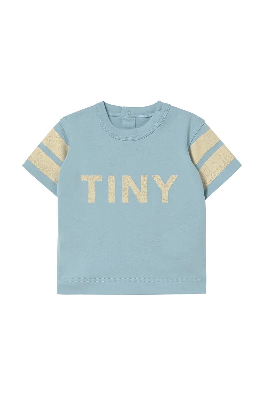 Detské bavlnené tričko Tinycottons STRIPES LOGO BABY TEE s potlačou, SS25-141