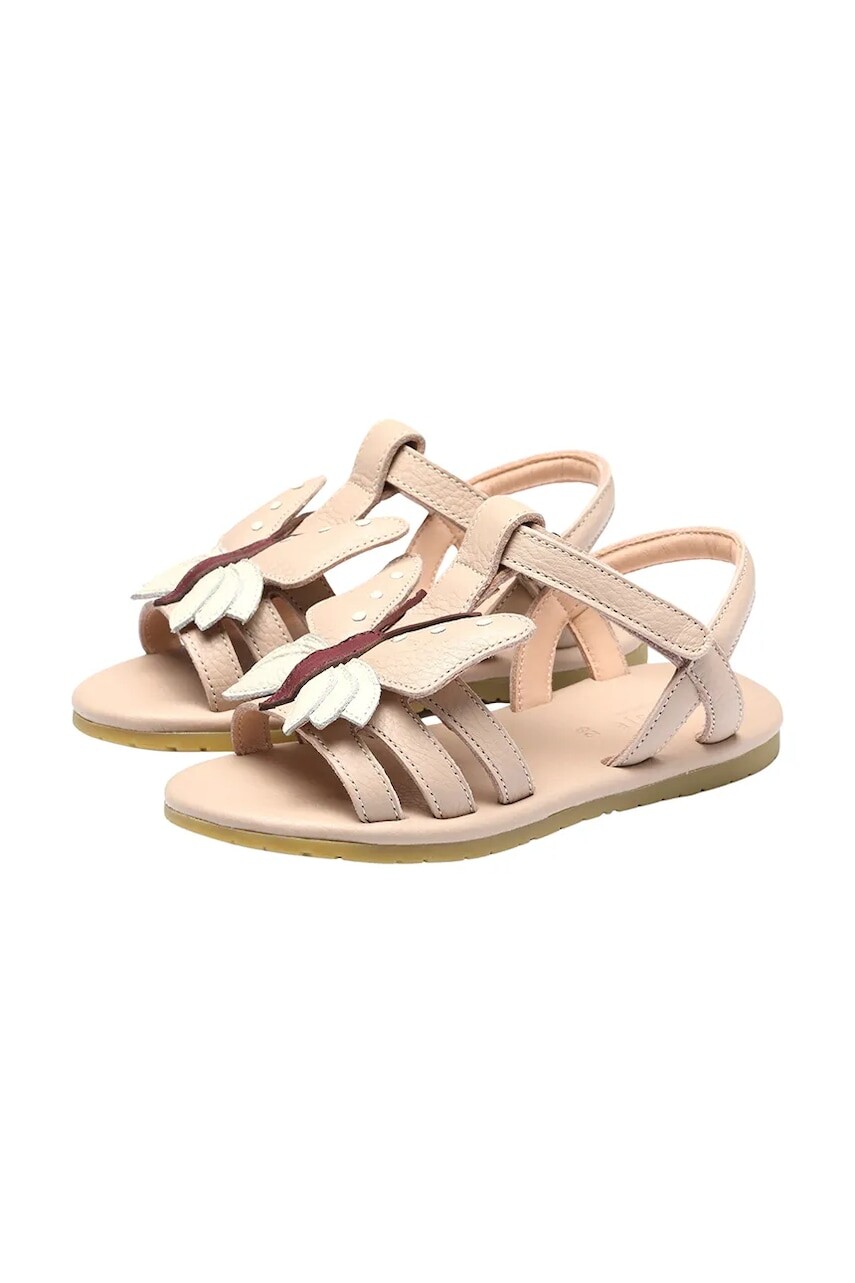 Detské kožené sandále Donsje Iles Sky Sandals Butterfly béžová farba, 2025201